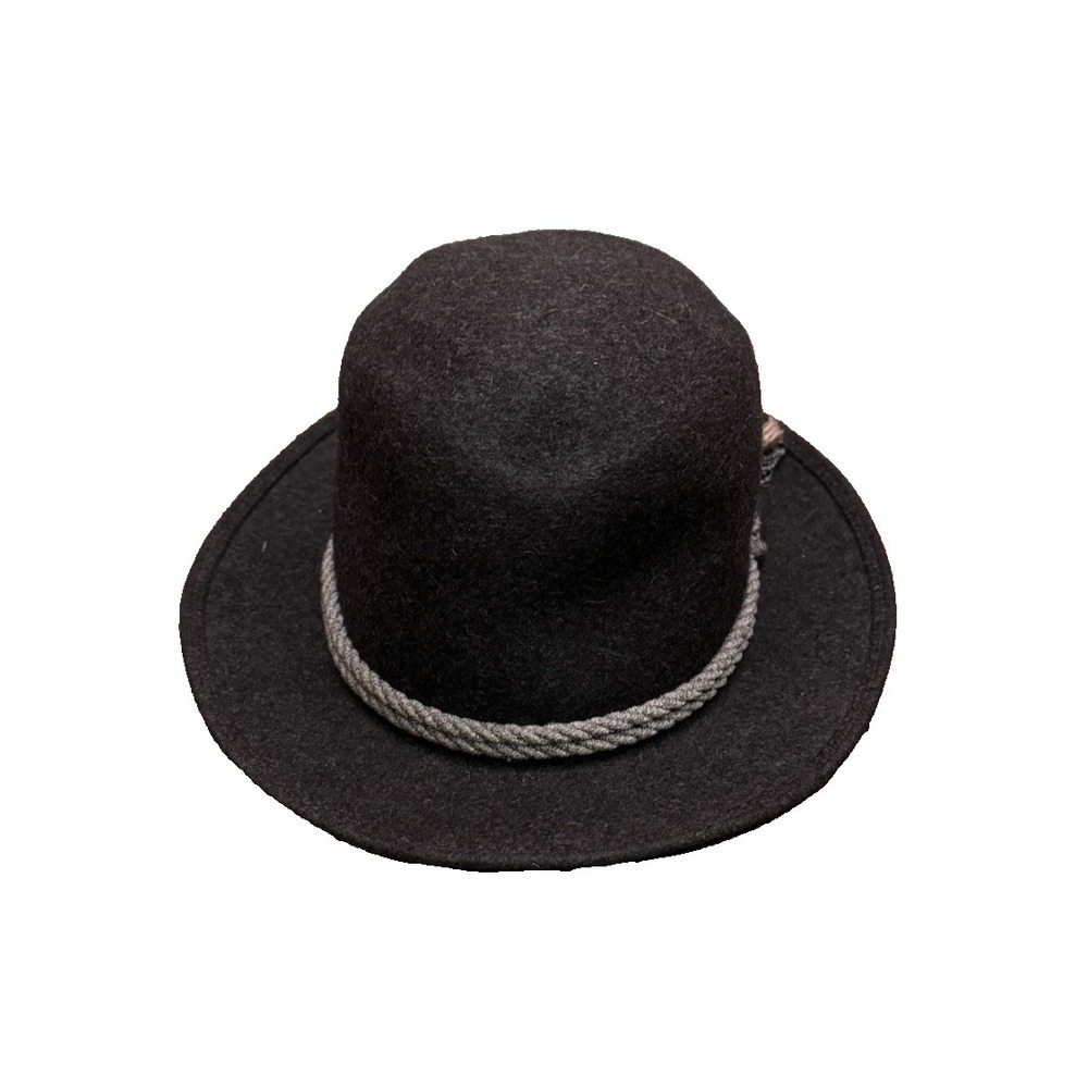 VTG Mallory Wool Fedora Hat with Decorative Rope Band Western Style